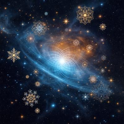 The primary subject of the image is a blue spiral, which is the main object, scene, or focus of the image. The setting or background features a night sky filled with stars, creating a celestial atmosphere. The visual style of the image is digital art, as it is a computer-generated representation of the spiral. The dominant colors in the image are blue and white, with the blue spiral being the most prominent feature. The overall mood of the image is serene and captivating, as it showcases the